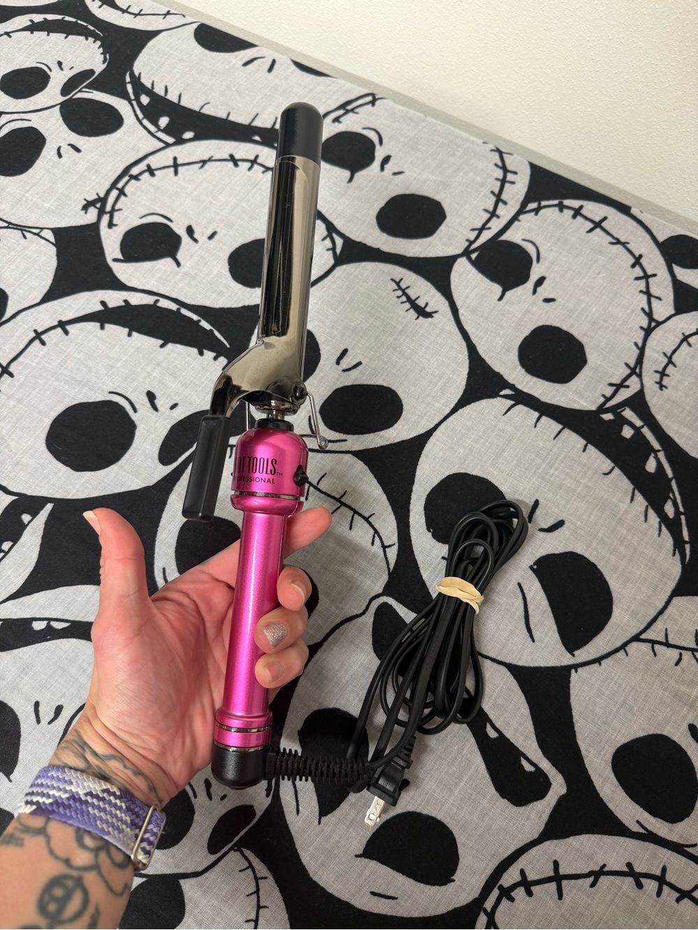 Hot Tools Professional Pink Titanium Spring Curling Iron